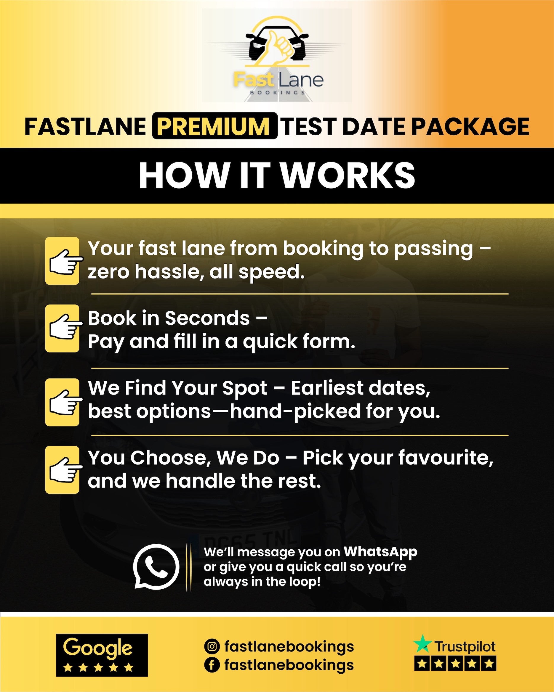 FastLane Premium Test Date Package 🚗