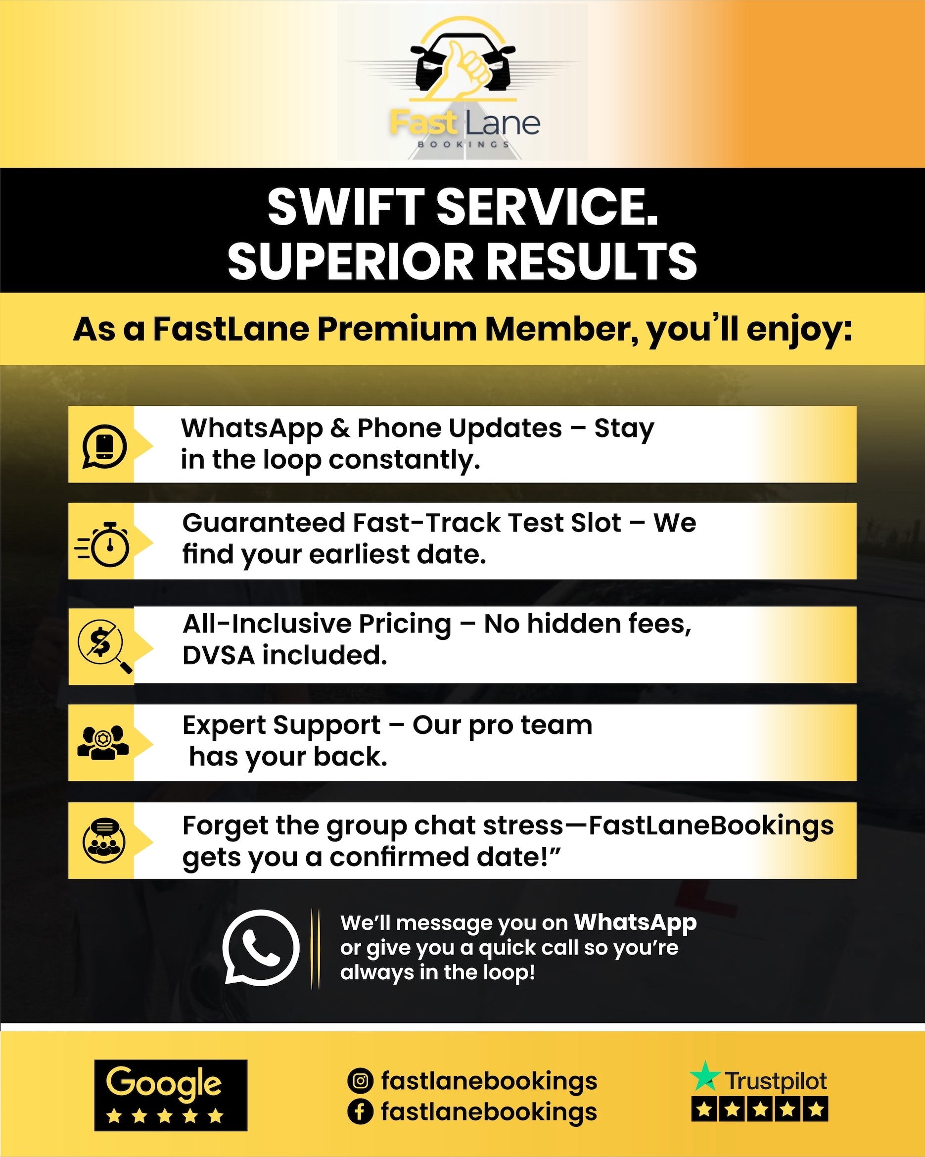 FastLane Premium Test Date Package 🚗