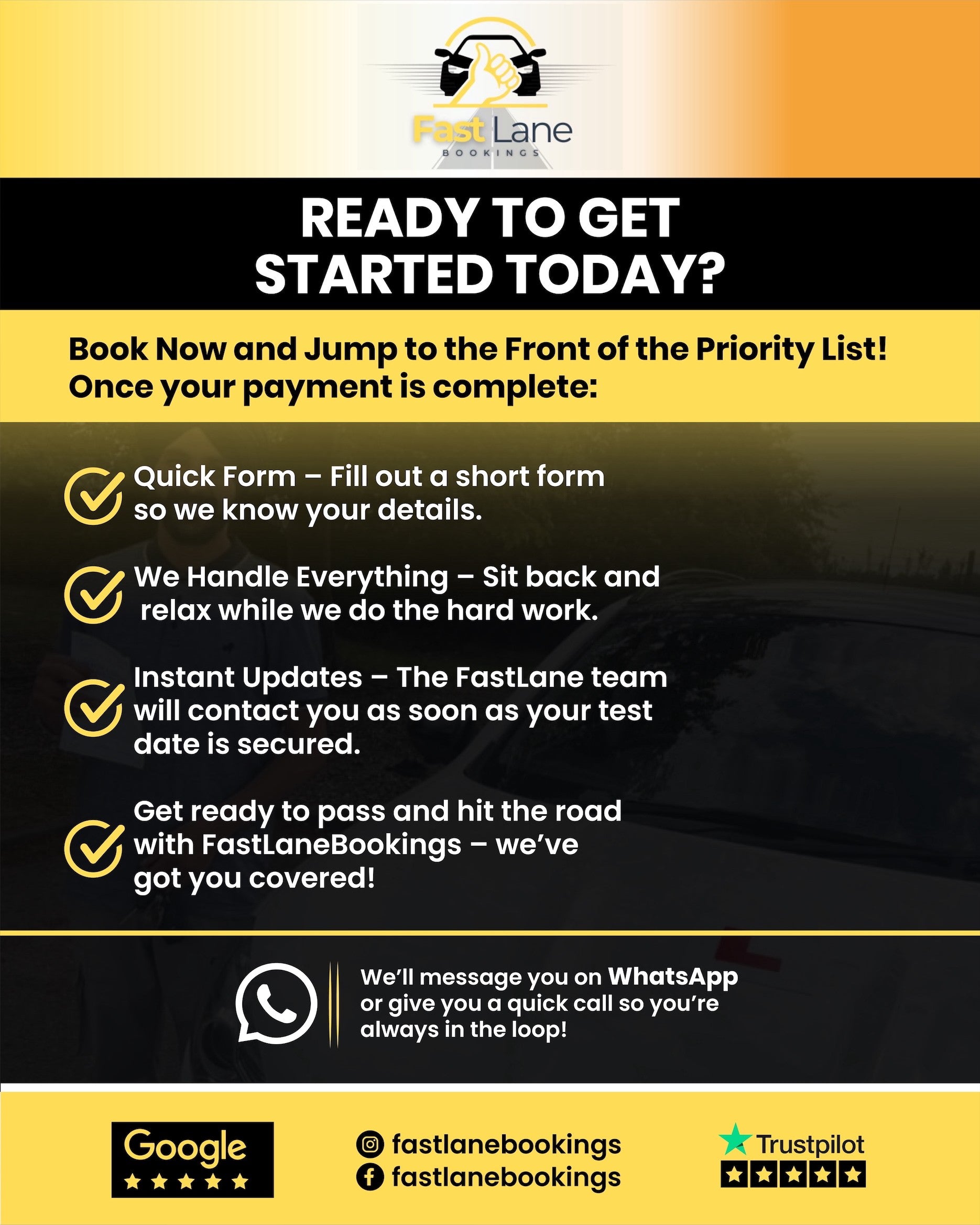 FastLane Premium Test Date Package 🚗